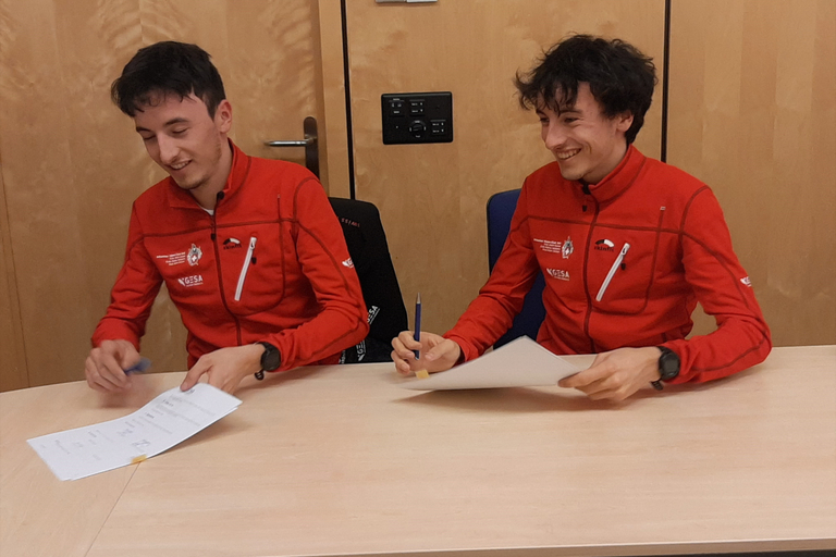 Signature du contrat de sponsoring avec Robin et Thomas Bussard